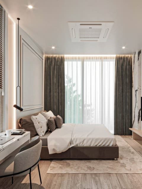 ภาพสเก็ตช์การออกแบบภายในห้องนอน 4