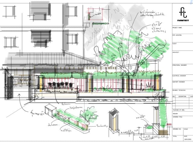 ภาพสเก็ตช์การออกแบบ 1